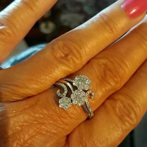 Vintage Diamond Flower Ring